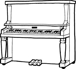 pianoforte da colorare